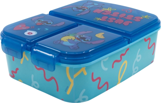 Boîte à goûter avec compartiments STOR Lilo & Stitch, bleu