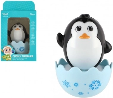 Wobbling penguin with sound, 8 cm, baby toy