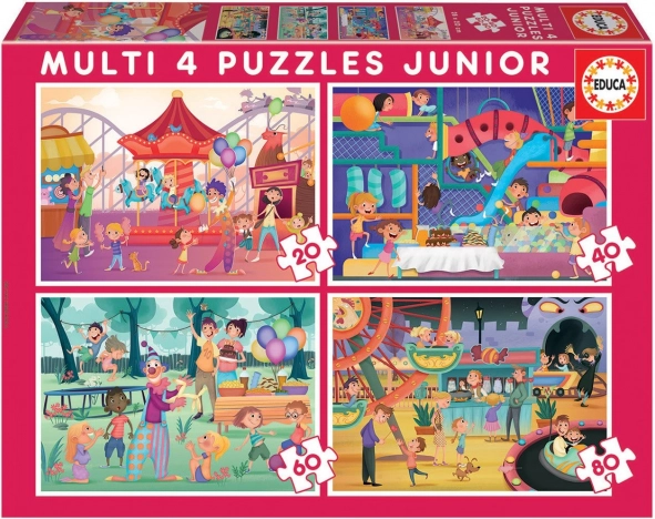Educa Puzzle Amusement Park and Kids' Party 4-in-1