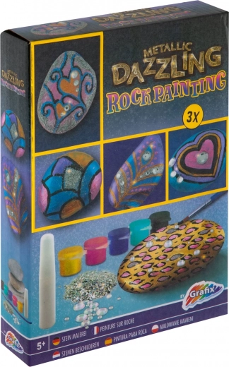Grafix Rock Painting Metallic Dazzling – creative set