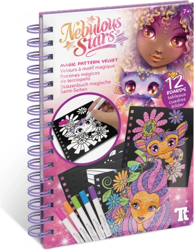 Nebulous Stars Magic Coloring – 12 Velvet Boards and 5 Markers