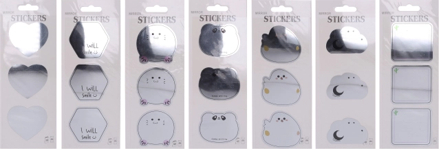 Spiegelstickers 12 × 8 cm – mix van motieven