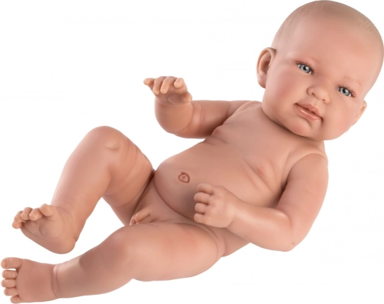 Llorens New Born chlapeček – realistická panenka miminko s celovinylovým tělem 40 cm