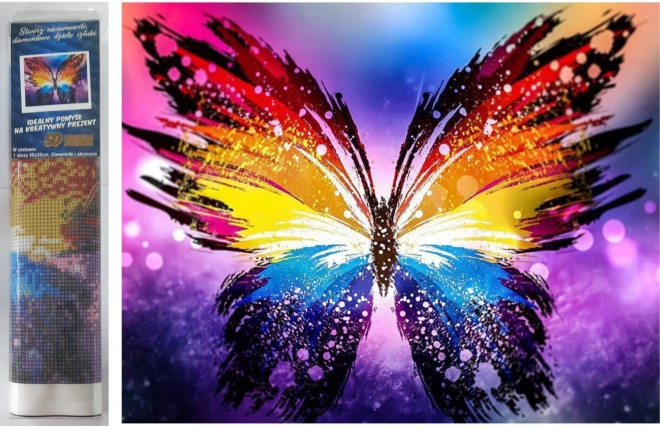 Diamantmalerei Bunter Schmetterling 30 × 40 cm