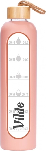 Vetro borosilicato resistente e tappo in bambù