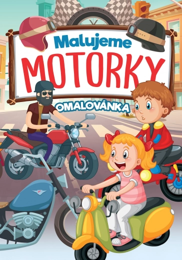Vi maler motorcykler – malebog for børn