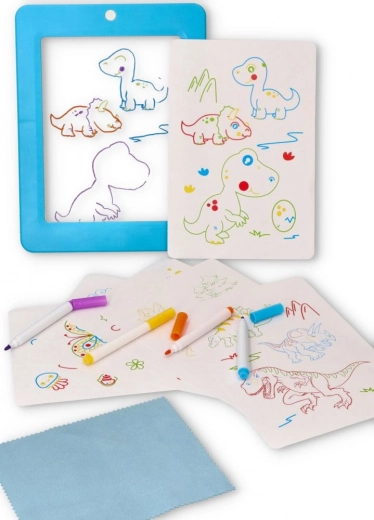 Neon LED Drawing Board for Kids with Stencils and Markers