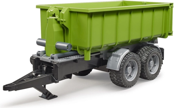 BRUDER Green Trailer with Tipping Container 1:16