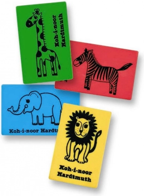 KOH-I-NOOR Plastic Eraser Africa, 1 pc (assorted designs)