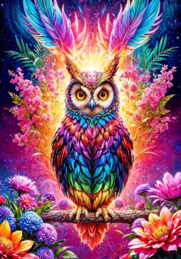 Enjoy puzzle Neon Owl 2000 pieces