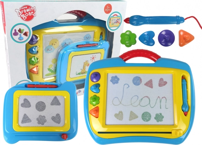 Magnetic Drawing Board – Set of 2, blue–yellow