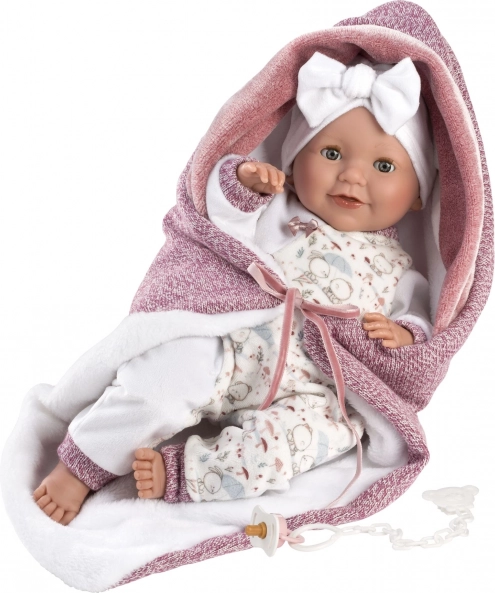 Llorens New Born blinking realistic doll with sounds 42 cm