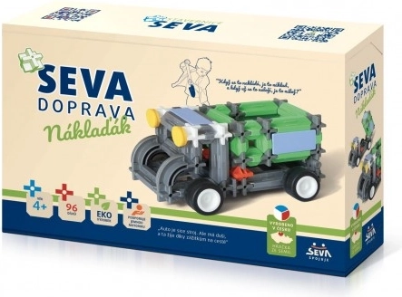 SEVA TRANSPORT Building Set Truck plastic 96 pieces in a box 22x15x6 cm