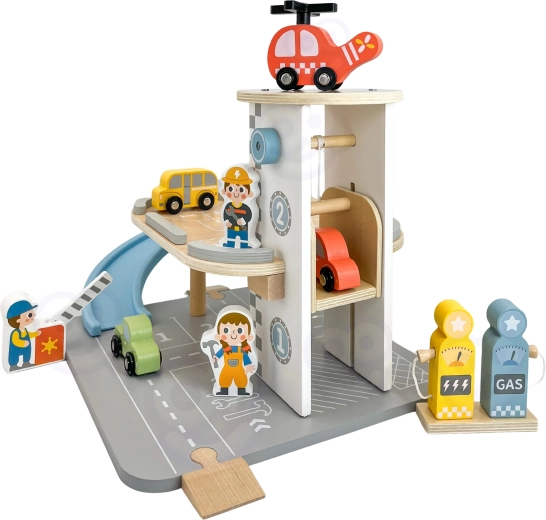 Multi-level garage with heliport