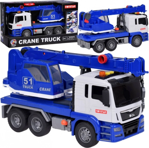 Crane Truck with Movable Arm and Light and Sound Effects