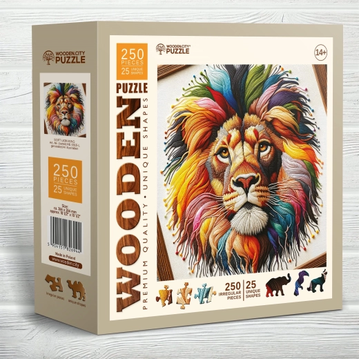 Wooden Puzzle Gentle Lion King 250 Pieces