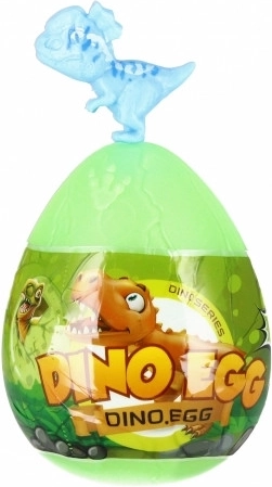 Colorful egg with a dinosaur