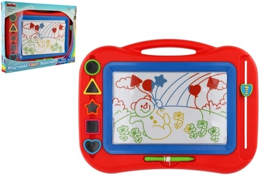 Lavagna magnetica da disegno con timbri, 43 × 30 cm