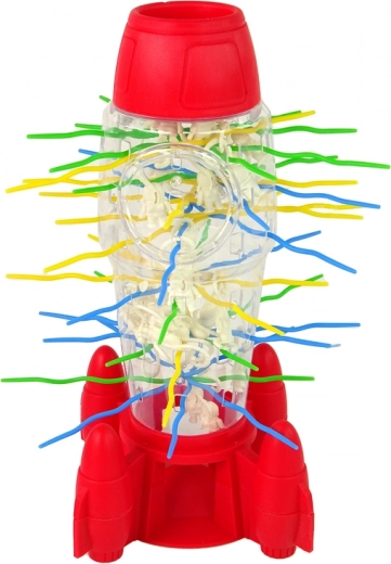 Vesmírná raketa s barevnými tyčkami