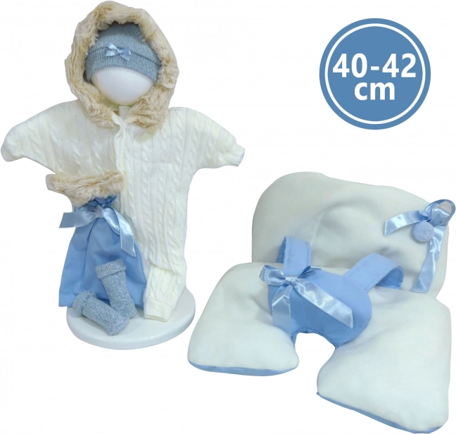 Outfit with mat and straps for NEW BORN doll 40–42 cm
