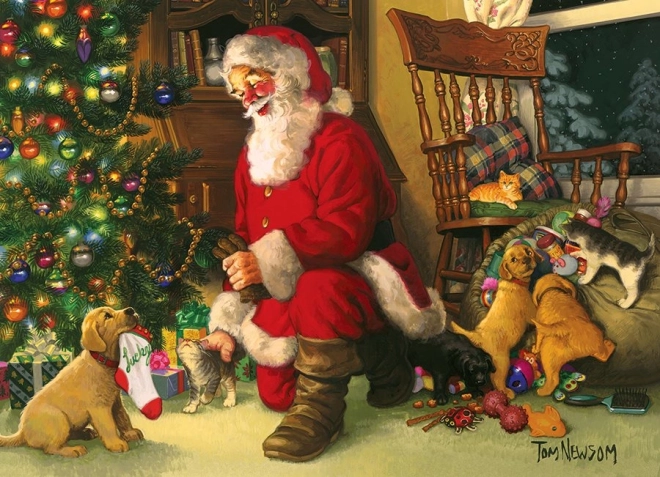 COBBLE HILL Family Puzzle – Santa’s Stocking, 350 pieces