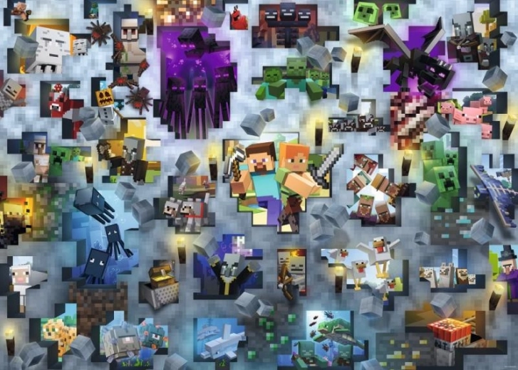 Sestavljanka Izziv Minecraft 1000 kosov Ravensburger