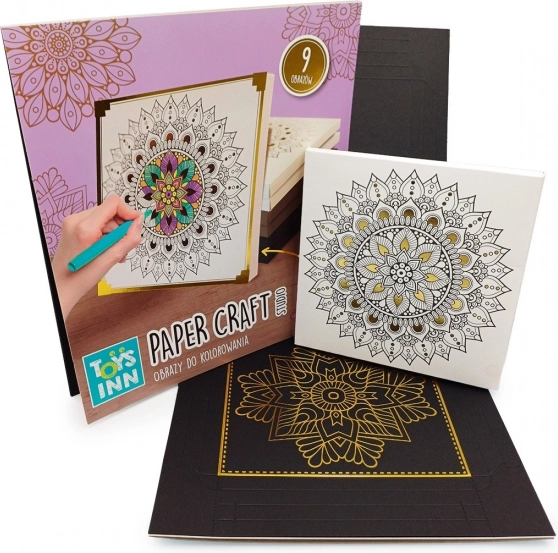 Mandala metál színező – kiszínezhető képek készlete