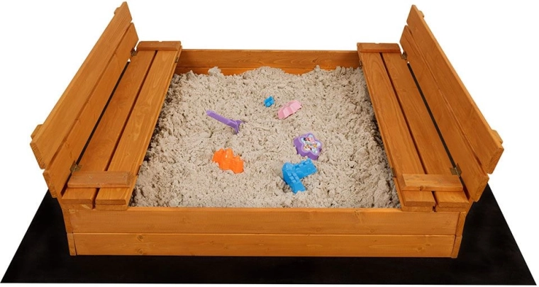 Folding benches that create a protective lid