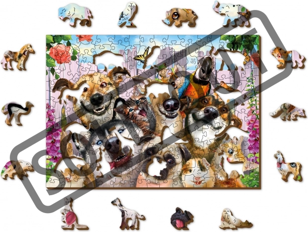 Puzzle en bois Animaux fous de WOODEN CITY - 200 pièces EKO