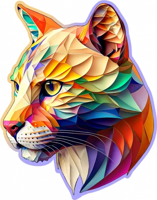 Puzzle en bois WOODEN CITY puma colorée 150 pièces