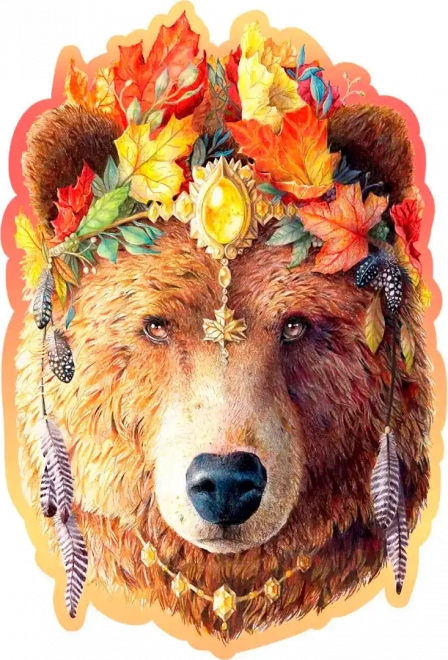 Wooden Puzzle Stylish Bear by Wooden City