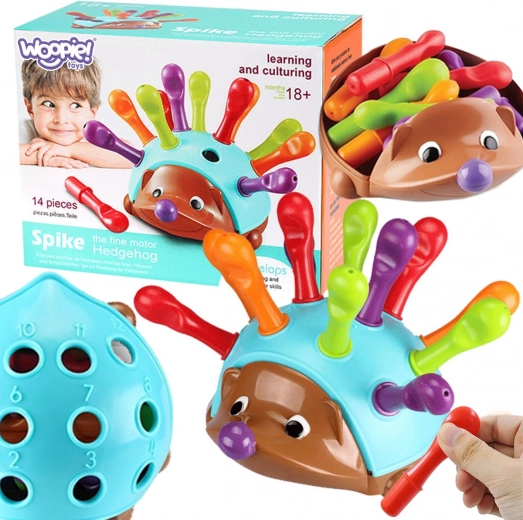 Woopie Igel Montessori – motorisches Spiel und Farb- & Zahlensortierer 4-in-1
