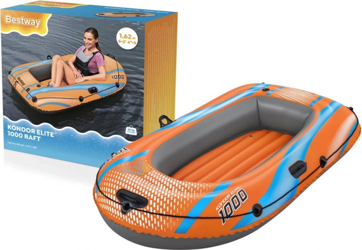 inflatable boat bestway kondor elite 1000, 162 × 96 cm