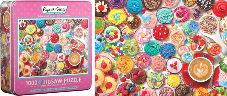 Puzzle in a Tin Box Cupcake Celebration 1000 Pieces EUROGRAPHICS