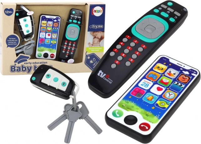 Toy Set for Children Pilot Keys Phone Lights Sounds