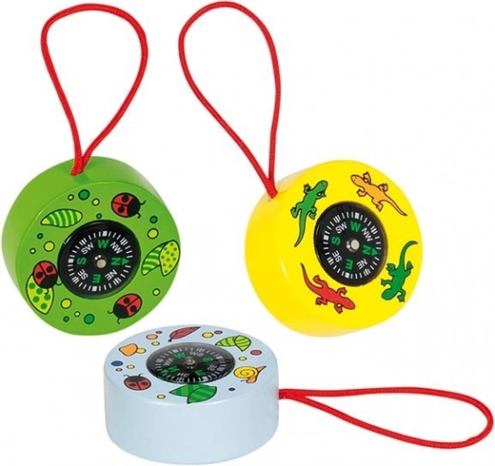 Goki kids’ compass with pictures and lanyard