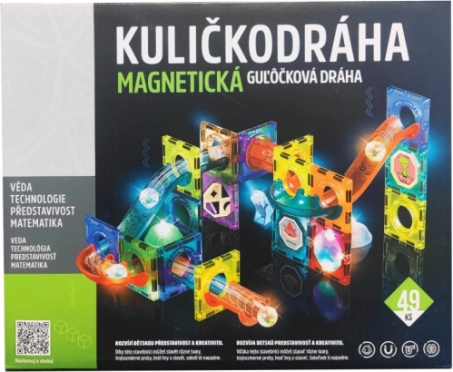 Magnetische Knikkerbaan met Licht 49 stuks