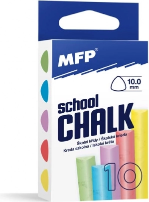 Colored Triangular Chalk 10 pcs in a Box
