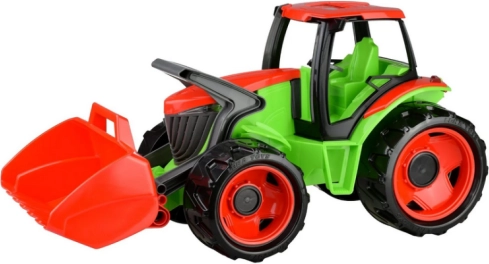 Blue-grey tractor with loader