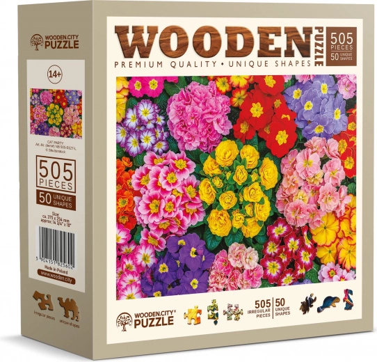 Wooden Puzzle Blooming Flowers