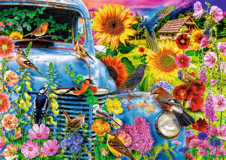 1000-Piece Puzzle Premium Plus Quality Country Idyll: Singing Birds