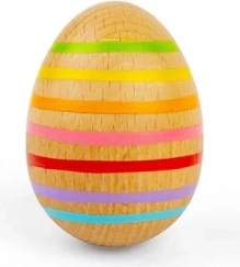 bigjigs toys wooden musical egg – striped