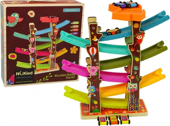 Colorful Racing Track with 6 Levels for Toy Cars