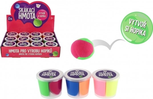 Pasta modellabile rimbalzante in barattolo 7 × 6 cm, mix di 3 colori