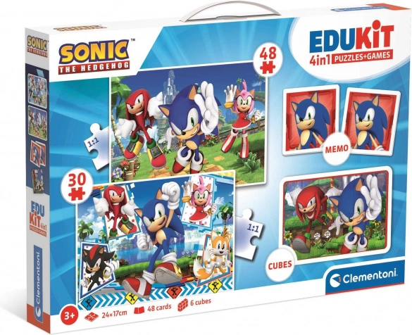 Clementoni Game Set Sonic 4 in 1