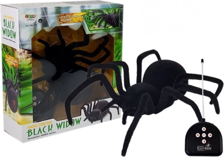 Duży włochaty pająk zdalnie sterowany Black Widow