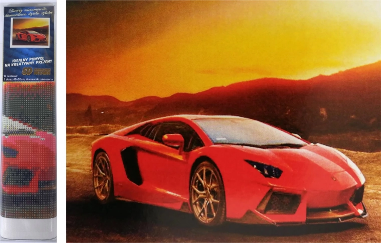 Diamond Painting Red Sports Car 30 × 40 cm