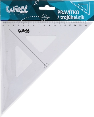 Transparante tekendriehoek 15 cm