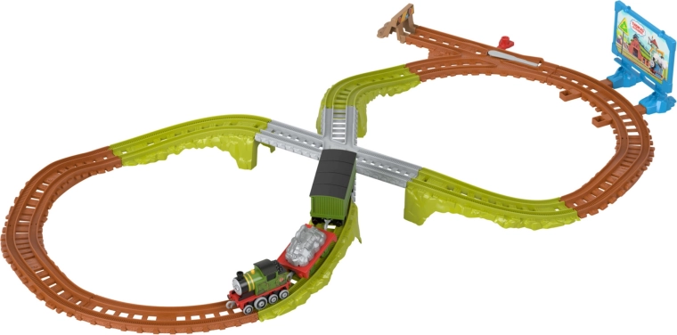 Double loop with crossing for action-packed rides