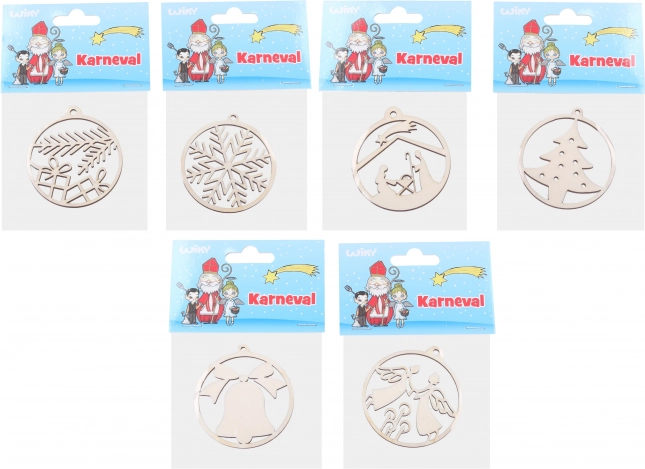 Houten kerstornament 63 mm
